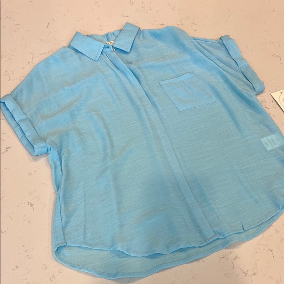 Lily Star Sky Blue Blouse - Picture 1 of 9